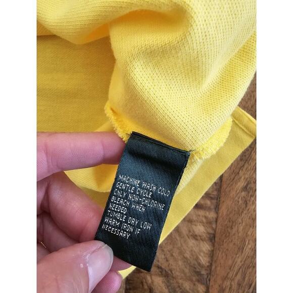 Lauren Ralph Lauren Yellow Polo Shirt Women's Size M Logo Preppy Golf - Picture 9 of 9